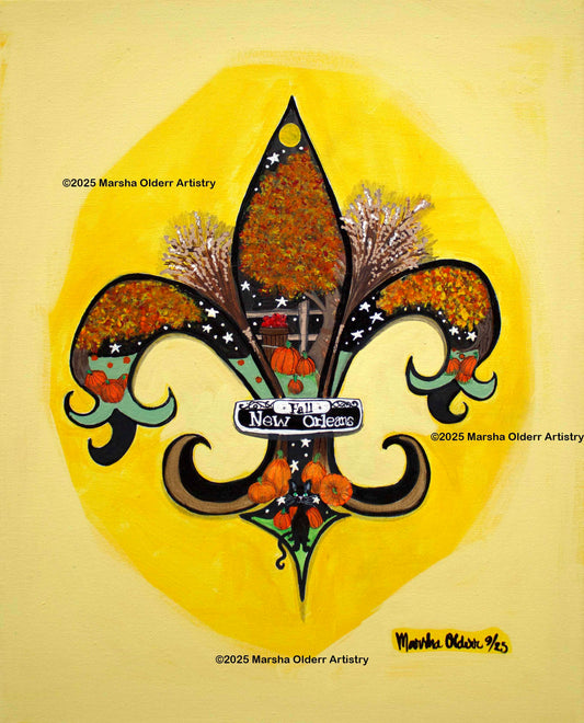 Autumn Fleur de Lis (Prints)