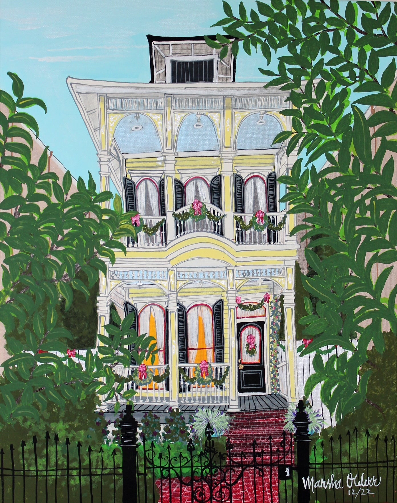 Christmas Garden District House (Prints)