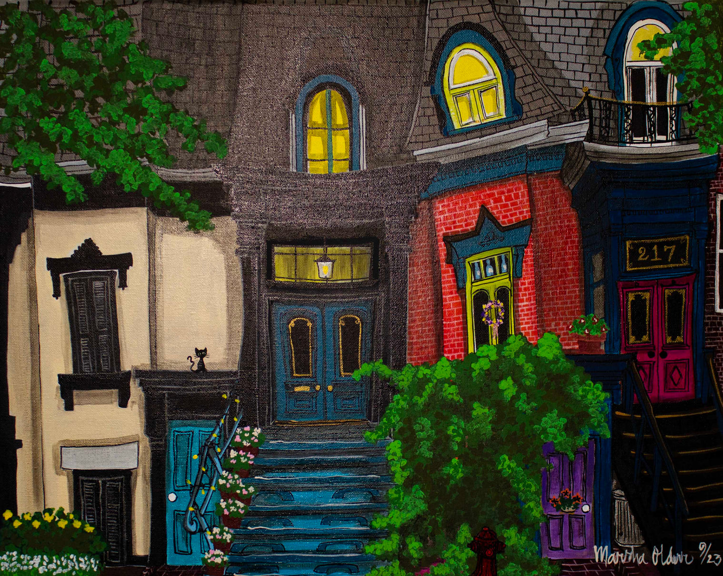 Multilinear Row Houses Artwork