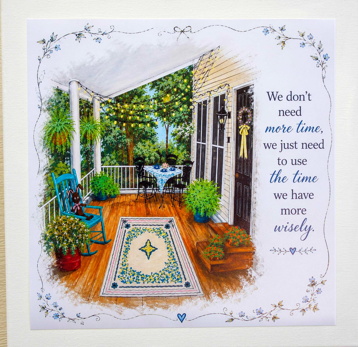 Time Well Spent Inspirational Art Prints 12"X12"