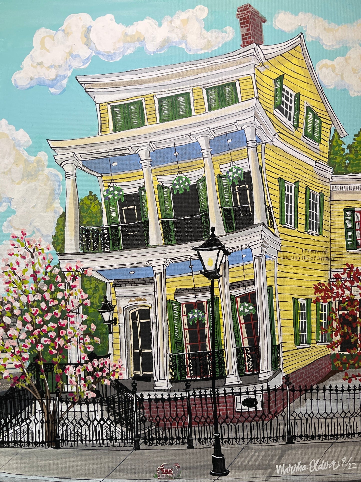 New Orleans Mansion Original Painting SOLD