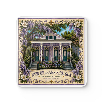 New Orleans Shotgun House Cork Coaster Set - Garden District Art/Original Art by Marsha Olderr