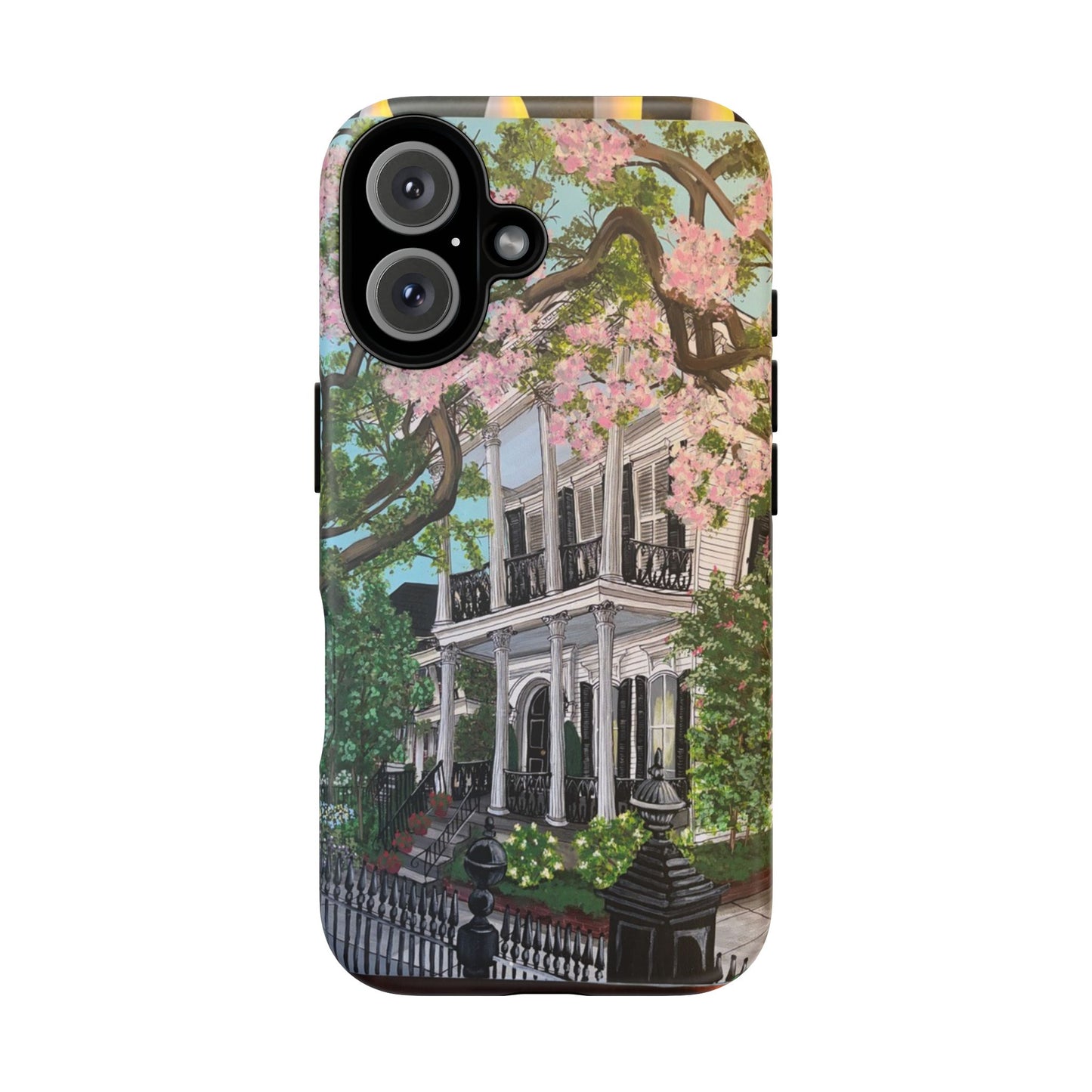 New Orleans Garden District Historic Home – Floral Mansion Protective Cover/Original Art by Marsha Olderr