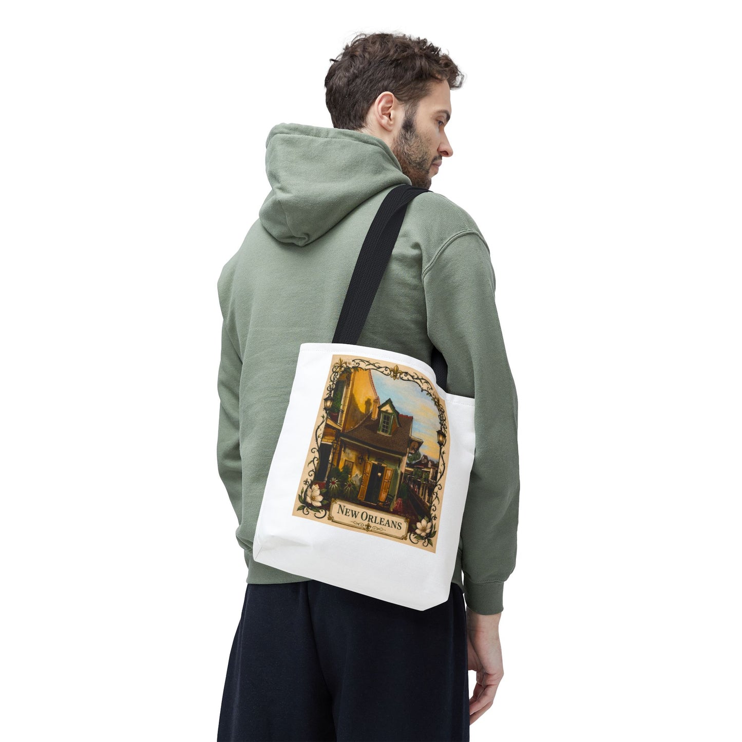 New Orleans Vintage Street Scene Tote Bag