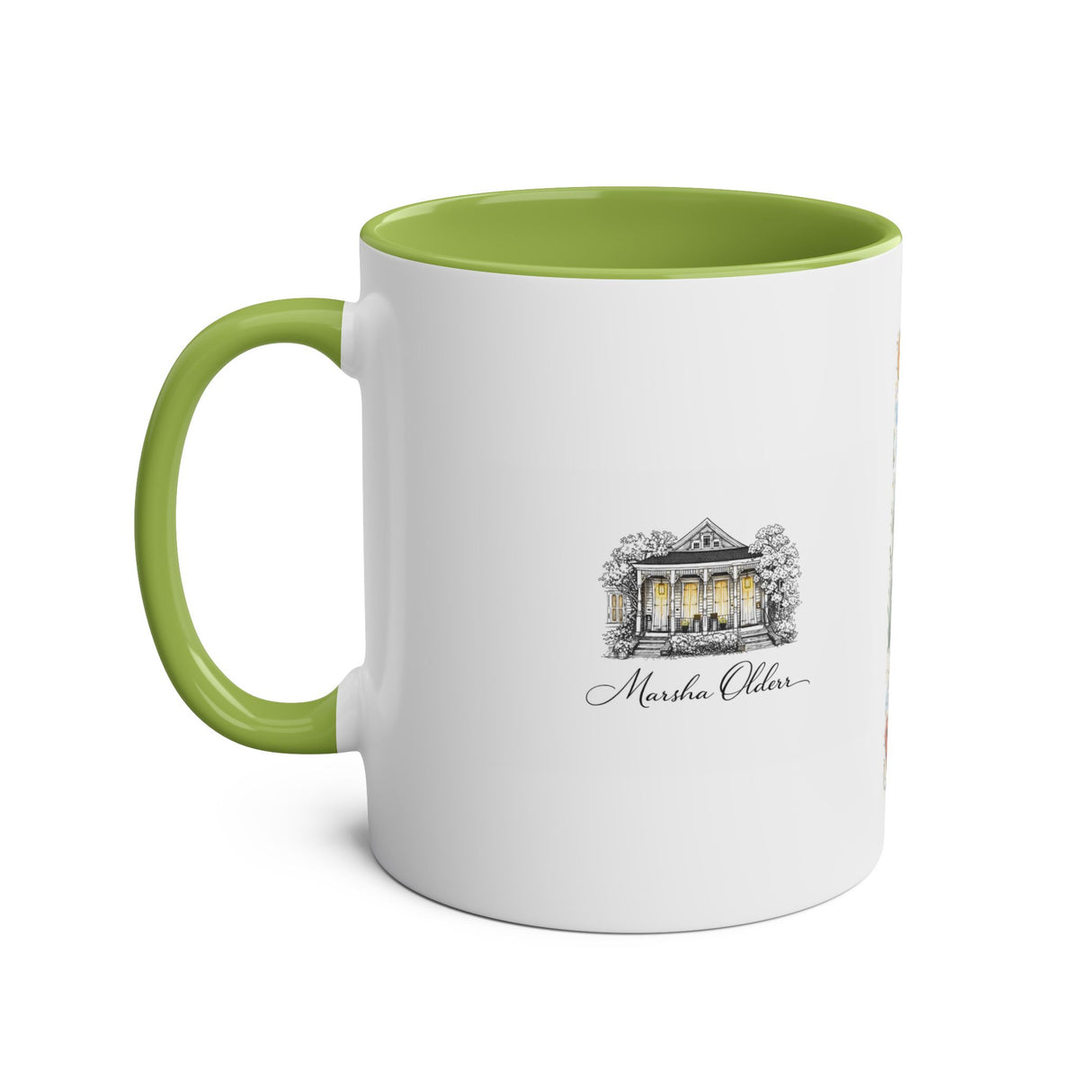 Hit the Beach Coffee Mug/Original Art by Marsha Olderr/Two-Tone 11oz