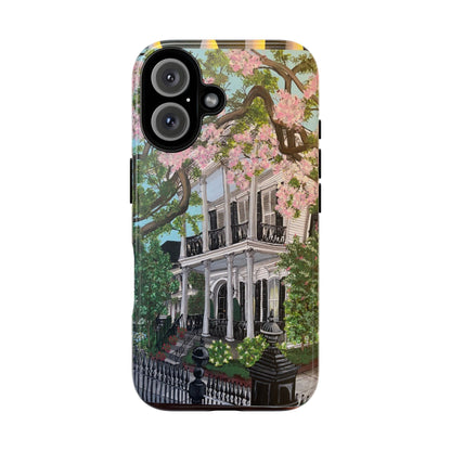 New Orleans Garden District Historic Home – Floral Mansion Protective Cover/Original Art by Marsha Olderr