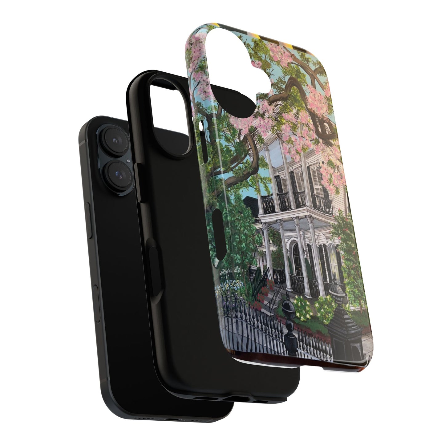 New Orleans Garden District Historic Home – Floral Mansion Protective Cover/Original Art by Marsha Olderr
