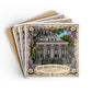 New Orleans Shotgun House Cork Coaster Set - Garden District Art/Original Art by Marsha Olderr