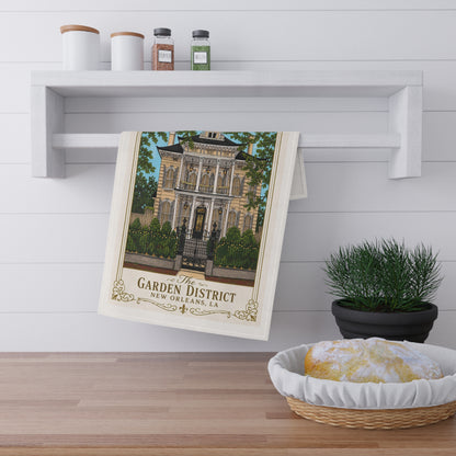 Garden District New Orleans Tea Towel - Historic House Art Kitchen Towel by Marsha Olderr
