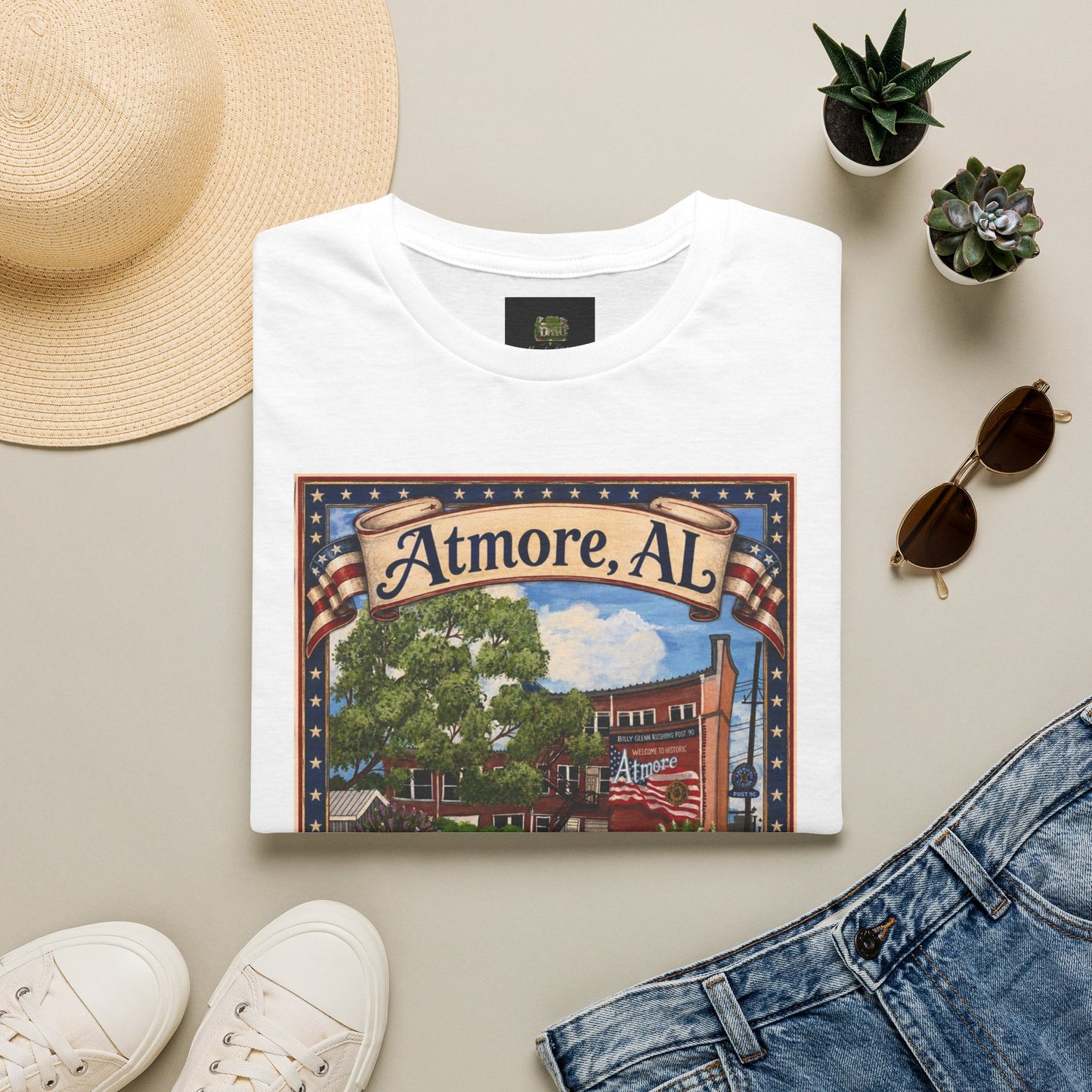 Atmore, AL Vintage Landmark T-Shirt/Historic Alabama Art Tee