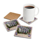 Wisteria Manor Cork Coaster Set — New Orleans Garden District Decorative Drink Coasters/Artwork by Marsha Olderr