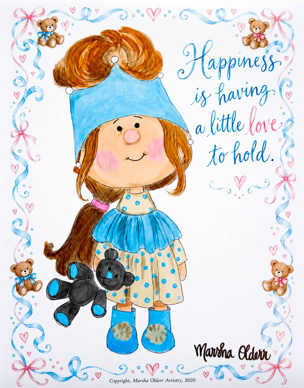 A Little Love to Hold Inspirational Art Print 11"x14"
