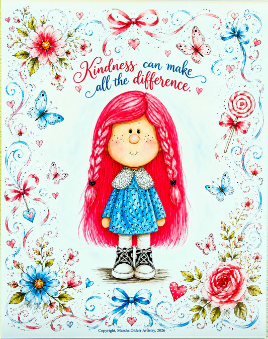 A Little Kindness Inspirational Art Print 11"x14"