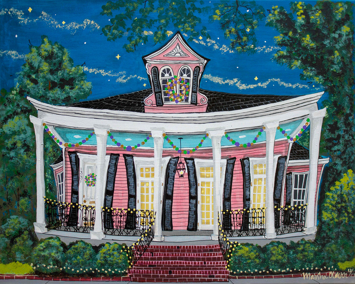 Mardi Gras Creole Cottage, Original Painting