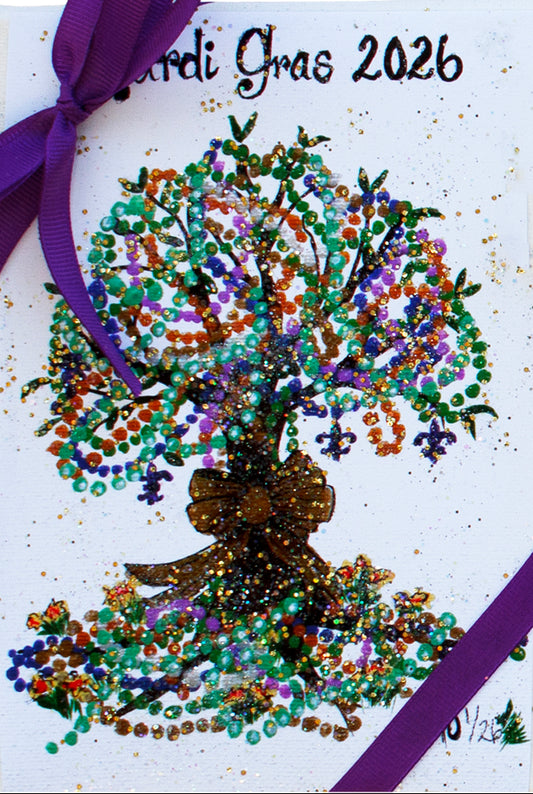 Mardi Gras Tree 2026 Prints on Stretched Canvas