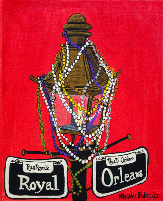 Throw Me Something Mister Red Original Painting